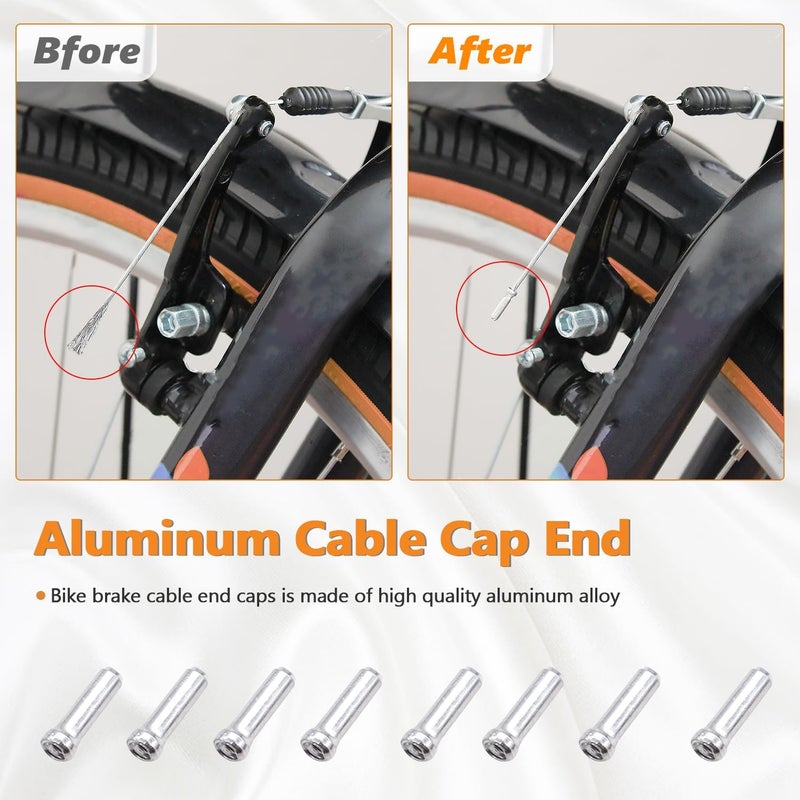 mankk Mannk Universal Bicycle Cable Kit - Shift & Brake Cable Housing with End Caps & O-Rings for Mountain & Road Bike Repair - Image 5